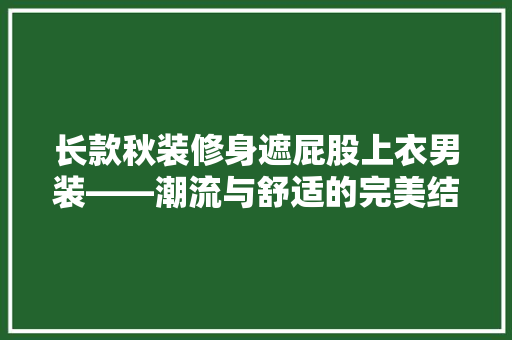 长款秋装修身遮屁股上衣男装——潮流与舒适的完美结合