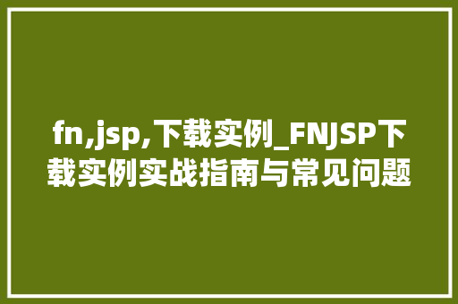fn,jsp,下载实例_FNJSP下载实例实战指南与常见问题