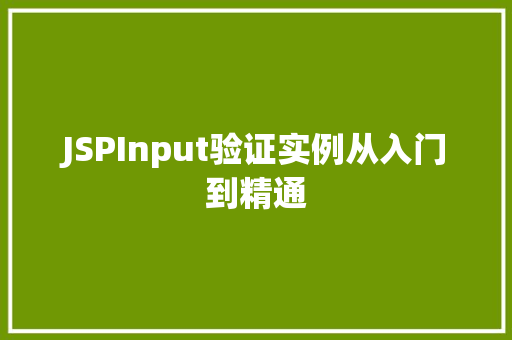 JSPInput验证实例从入门到精通