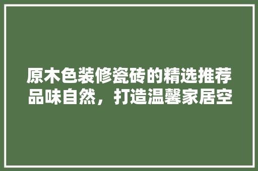 原木色装修瓷砖的精选推荐品味自然，打造温馨家居空间