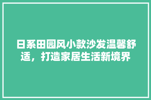 日系田园风小款沙发温馨舒适，打造家居生活新境界