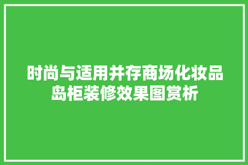 时尚与适用并存商场化妆品岛柜装修效果图赏析