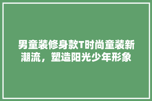 男童装修身款T时尚童装新潮流，塑造阳光少年形象