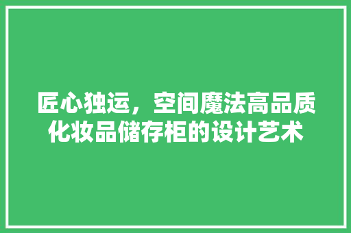 匠心独运，空间魔法高品质化妆品储存柜的设计艺术