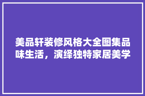 美品轩装修风格大全图集品味生活，演绎独特家居美学
