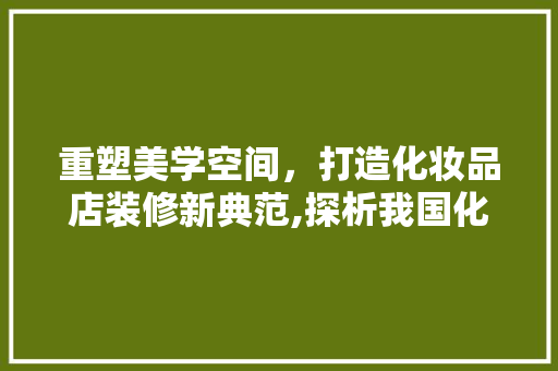 重塑美学空间，打造化妆品店装修新典范,探析我国化妆品店装修形象图的艺术魅力