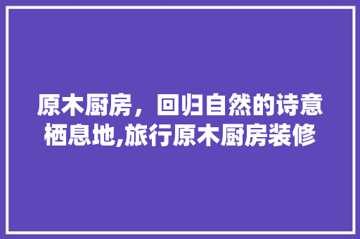 原木厨房，回归自然的诗意栖息地,旅行原木厨房装修设计