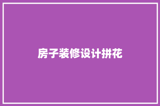 房子装修设计拼花