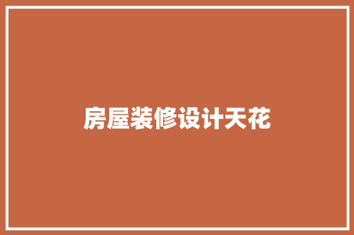 房屋装修设计天花