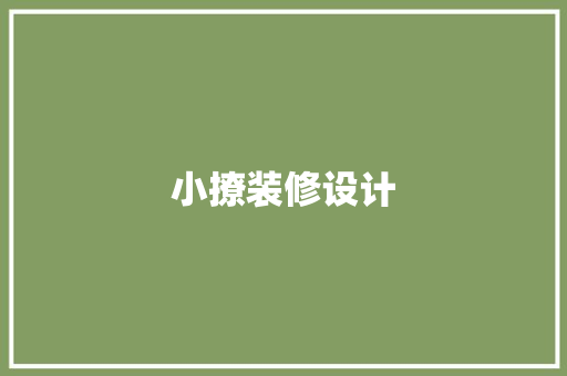 小撩装修设计